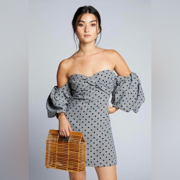 Eggie Dresses & Skirts - EGGIE by URBAN OUTFITTERS Delilah Polka Dot‎ Puff Sleeve Dress